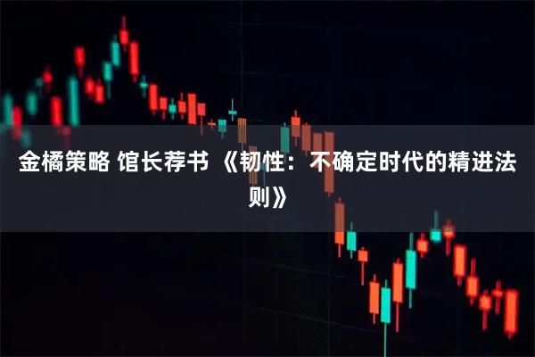 金橘策略 馆长荐书 《韧性:不确定时代的精进法则》